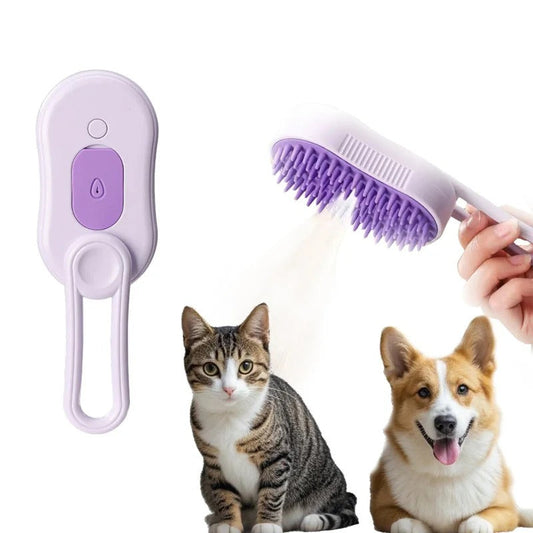Steamy Cat Brush– Kattenborstel met Nano Mist Spray voor Haarverwijdering, Massage en Gezonde Vacht