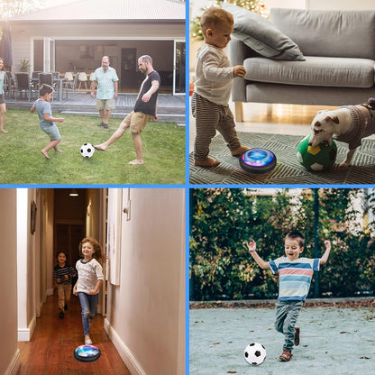 3-in-1 Hover Hockey en Voetbal Set - LED Verlichte Zwevende Bal voor Kinderen, Indoor en Outdoor Sport Speelgoed