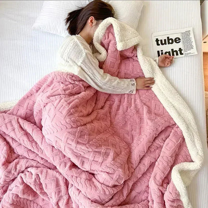 Luxe Winterdeken van Lamswol & Fleece – Extra Dik & Warm – Ademend & Zacht – Voor Slaapkamer & Woonkamer