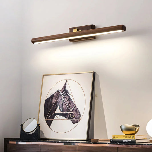 Wandlamp van Walnoothout