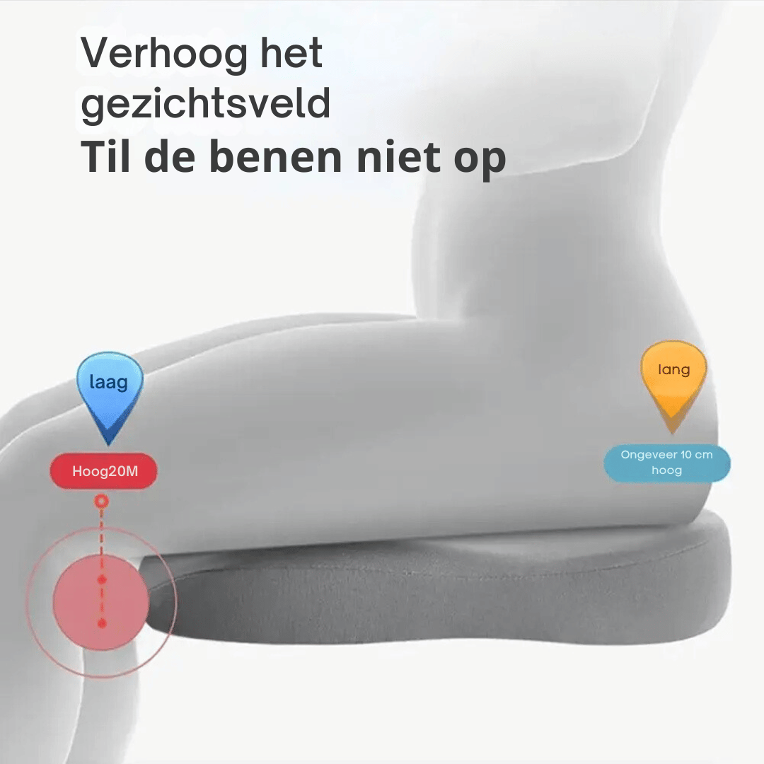 Zitverhoger Auto - Comfortabel en Ademend Stoelkussen