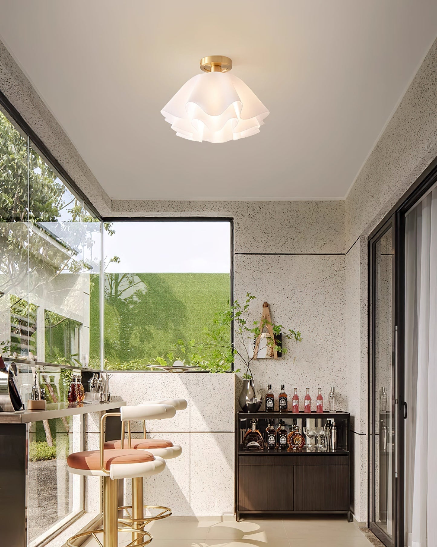 Bloemvormige plafondlamp