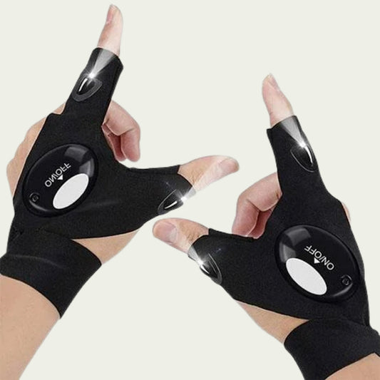 LED Werkhandschoenen met Waterdichte Verlichting – Handvrije Zaklamp voor Klussen, Outdoor & Noodgebruik