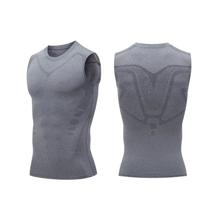 AlphaShape Afslankshirt voor Mannen – Warmtetherapie & Compressie Vest – Vetverbranding & Gynaecomastie Correctie – Ademend & Onzichtbaar Onder Kleding
