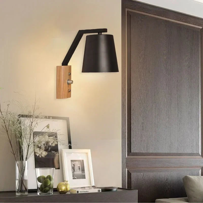 WoodFlex - Moderne Houten Wandlamp met Draaibare Arm
