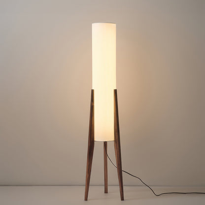Walnoot vloerlamp Massief houten kunstlamp