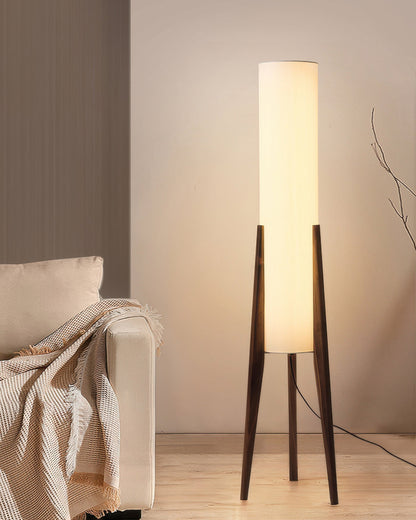 Walnoot vloerlamp Massief houten kunstlamp