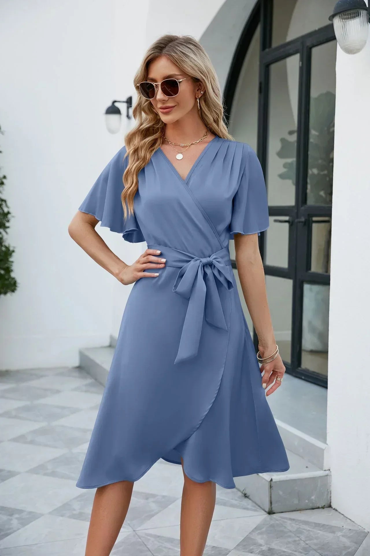 Zomerjurk met V-hals voor Dames