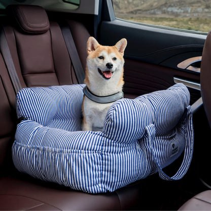 Hondenmand voor in de Auto – Veilig & Comfortabel – Met Handvaten, Opbergruimte & Wasbare Hoes – M & L Maat
