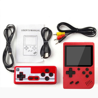 Retro Spelconsole 400 Spellen - 3 Inch Scherm - Oplaadbare Batterij - TV Aansluiting - Draagbare Game Console - Zwart/Wit/Rood/Blauw