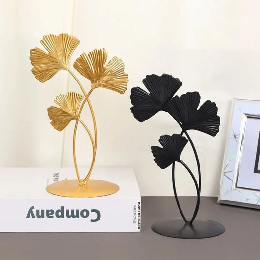 1 Stuk Goud Ginkgo Blad Ijzer Ambachten Decoratie