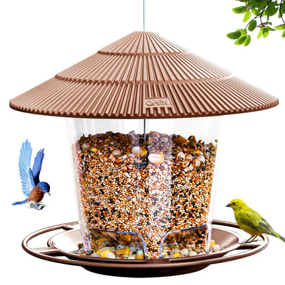 Vogelvoeder voor Buiten – Squirrel Proof Design – 820ml Capaciteit – Doorzichtig Plastic – Voor Tuin & Balkon – Eenvoudig te Vullen