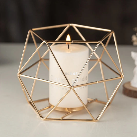 Geometrische Kaarshouder Vintage Metalen Theelichthouder Voor Thuis Tafeldecoratie