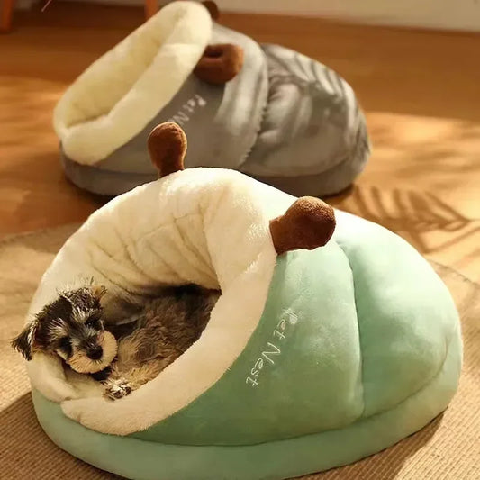 SlipperNest | Luxe Opvouwbaar Hondenbed voor Winterse Comfort