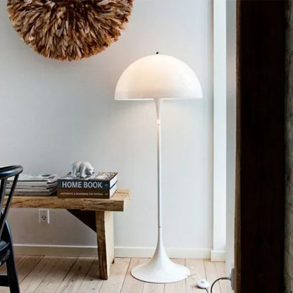 Nordic Deens Design LED Paddenstoel Vloerlamp – Glas & IJzer – 21-30W – Voor Woonkamer, Slaapkamer & Foyer