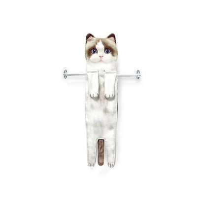 Grappige Kat Handdoekjes Badkamer Handdoek Met Hangende Lussen Snel Droog