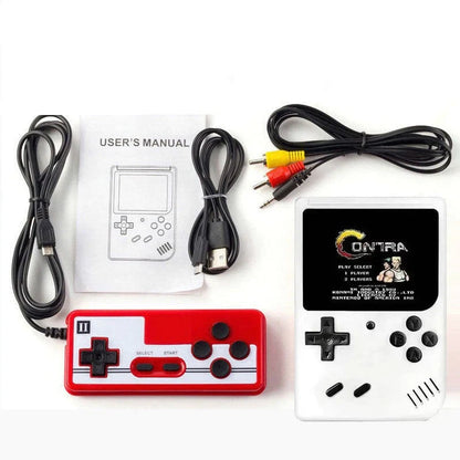 Retro Spelconsole 400 Spellen - 3 Inch Scherm - Oplaadbare Batterij - TV Aansluiting - Draagbare Game Console - Zwart/Wit/Rood/Blauw
