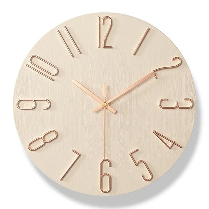 Houten wandklok - Scandinavische stijl