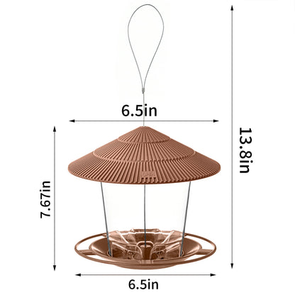 Vogelvoeder voor Buiten – Squirrel Proof Design – 820ml Capaciteit – Doorzichtig Plastic – Voor Tuin & Balkon – Eenvoudig te Vullen