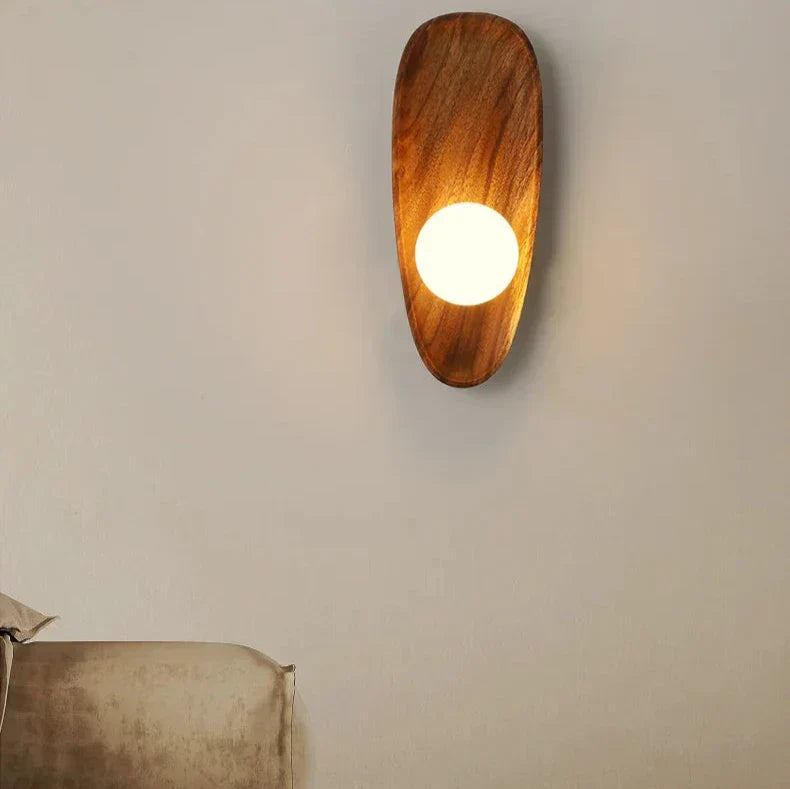 WoodGlo – Minimalistische Wandlamp van Massief Hout met LED Verlichting