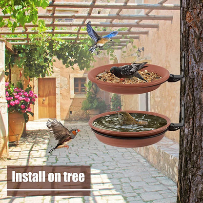 Hangende Vogelvoederschaal & Vogelbad – Weerbestendig – 2 of 3 Lagen – Voor Tuin, Balkon of Railing – PP & IJzer – Voor Wilde Vogels