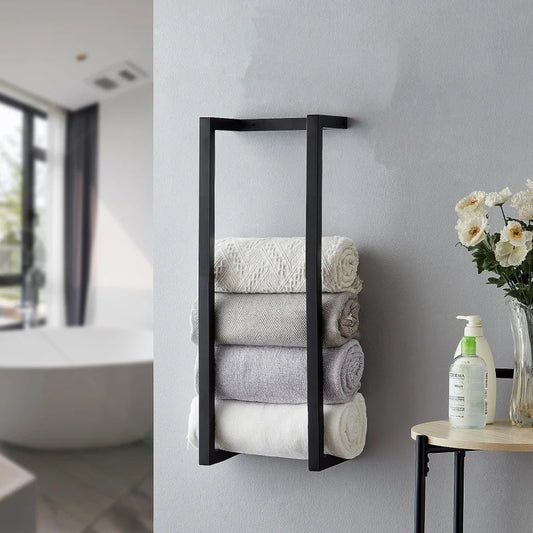 Wandhouder – Houten Handdoekhouder / WC-rolhouder – Minimalistisch Design – Badkamer & Toilet Accessoires