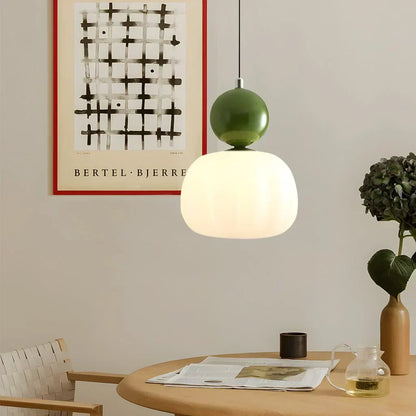 Art Deco Hanglamp – Bauhaus Design – Metaal & PMMA – G9 – Verkrijgbaar in Crème, Chroom, Groen & Rood