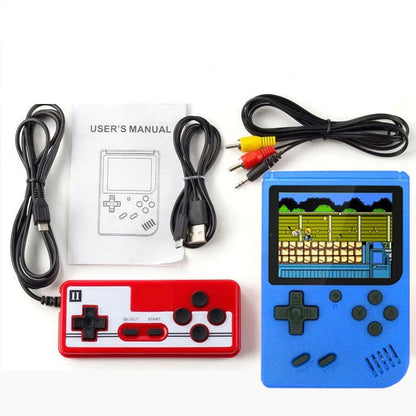 Retro Spelconsole 400 Spellen - 3 Inch Scherm - Oplaadbare Batterij - TV Aansluiting - Draagbare Game Console - Zwart/Wit/Rood/Blauw