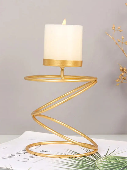 Luxe Stijl Metalen Kandelaars Eenvoudige Gouden Bruiloft Decoratie