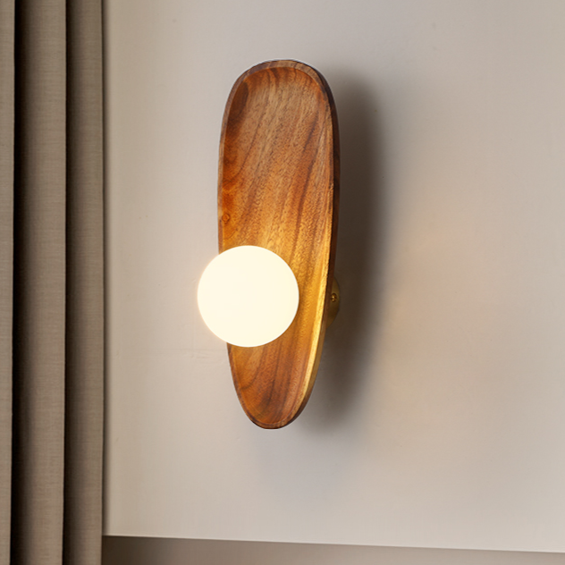 WoodGlo – Minimalistische Wandlamp van Massief Hout met LED Verlichting