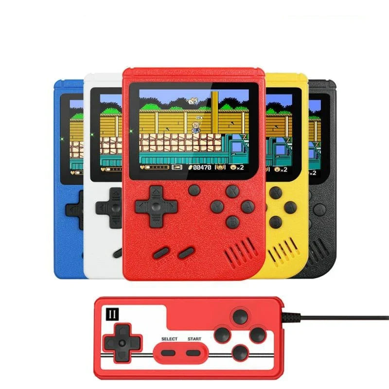 Retro Spelconsole 400 Spellen - 3 Inch Scherm - Oplaadbare Batterij - TV Aansluiting - Draagbare Game Console - Zwart/Wit/Rood/Blauw