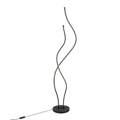 Moderne LED Spiraal Vloerlamp – Dimbare Staande Lamp – 3000K Warm Licht – 60W – Zwart Design