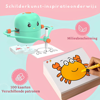 Slimme Tekenrobot Kinderen – Educatief Speelgoed vanaf 3 Jaar – Automatisch Tekenend Robotje voor Creativiteit en Motoriek