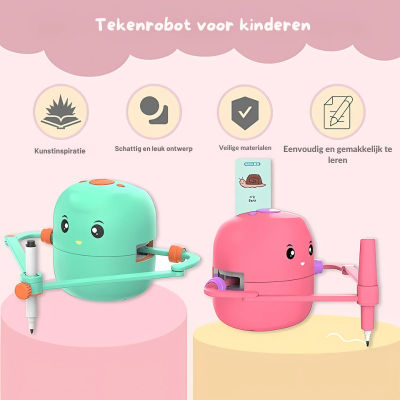 Slimme Tekenrobot Kinderen – Educatief Speelgoed vanaf 3 Jaar – Automatisch Tekenend Robotje voor Creativiteit en Motoriek