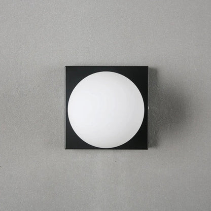 BrightSquare - LED Wandlamp met Glazen Bol – Vierkante Wandverlichting