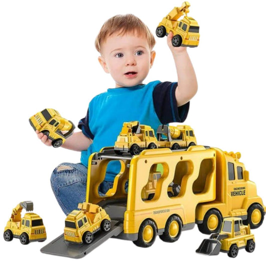 TransportFun Speelset – Met Licht en Geluid – Inclusief 4 Auto’s – Opslagfunctie – Educatief Speelgoed vanaf 3 jaar