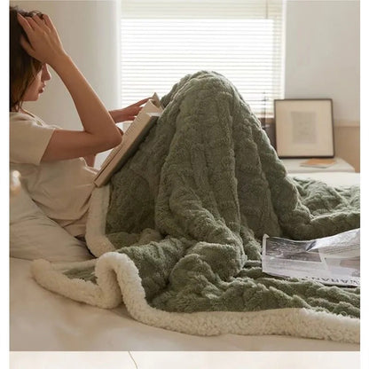 Luxe Winterdeken van Lamswol & Fleece – Extra Dik & Warm – Ademend & Zacht – Voor Slaapkamer & Woonkamer