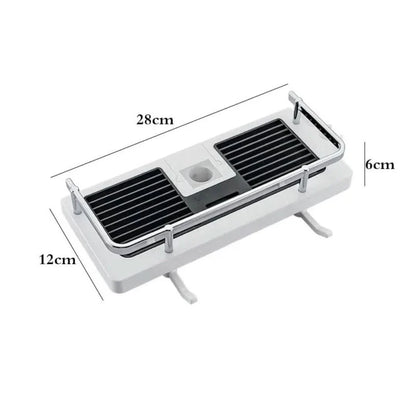 Zelfklevend Ponsvrij Opbergrek – Badkamer Wandplank zonder Boren – ABS Kunststof – 28 cm – Multifunctioneel & Ruimtebesparend