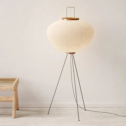 Japandi Designer Vloerlamp van Rijstpapier