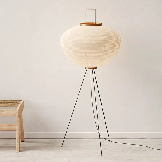Japandi Designer Vloerlamp van Rijstpapier